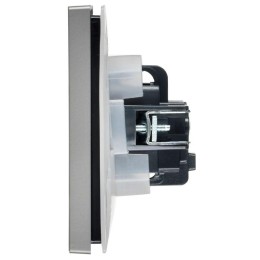 Розетка СП FORTE&PIANO 16А IP44 FP521 с заземл. защ. шторки с крышкой винт. крепл. сталь IEK FP-R16-