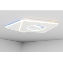 Люстра светодиодная BREZZO 100Вт 755х600х50мм 44кв.м потолочная ДУ 3 режима диммир. бел. Ritter 5239