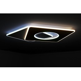 Люстра светодиодная BREZZO 100Вт 755х600х50мм 44кв.м потолочная ДУ 3 режима диммир. бел. Ritter 5239