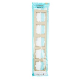 Рамка 5-м VESNA горизонт. без вставки зол. LEZARD 742-3600-150