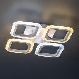 Люстра светодиодная MONZA 52Вт 355.5х355х75мм 20кв.м потолочная ДУ 3 режима диммир. бел. Ritter 5239