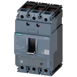Выключатель в литом корпусе 3VA1 IEC типоразмер 160 класс откл. способности M ICU=55кА 415В 3п защит