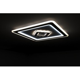 Люстра светодиодная CRYSTAL 3D 120Вт 470х470х40мм 40кв.м потолочная ДУ 3 режима диммир. бел. Ritter