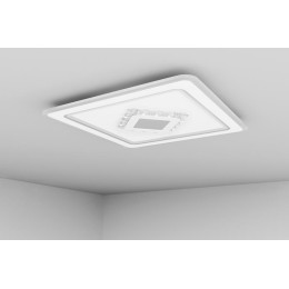 Люстра светодиодная CRYSTAL 3D 120Вт 470х470х40мм 40кв.м потолочная ДУ 3 режима диммир. бел. Ritter