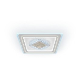 Люстра светодиодная CRYSTAL 3D 120Вт 470х470х40мм 40кв.м потолочная ДУ 3 режима диммир. бел. Ritter