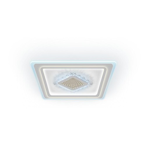 Люстра светодиодная CRYSTAL 3D 120Вт 470х470х40мм 40кв.м потолочная ДУ 3 режима диммир. бел. Ritter