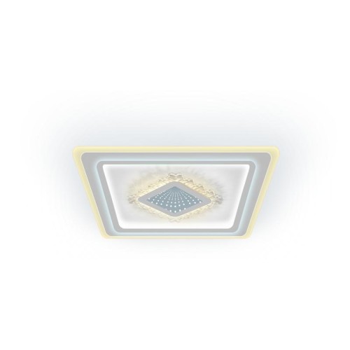 Люстра светодиодная CRYSTAL 3D 120Вт 470х470х40мм 40кв.м потолочная ДУ 3 режима диммир. бел. Ritter