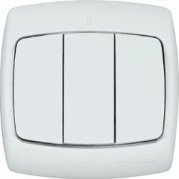 Выключатель 3-кл. СП Рондо 10А IP20 бел. SchE VS05U-321-BI