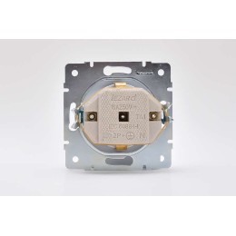 Розетка 1-м СП Karina с заземл. с крышкой керамика механизм бел. LEZARD 707-0288-123