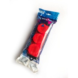 Колодка удлинителя 3-м 16А IP44 с заземл. каучук красн. КОСМОС KKsm-3g-Z-IP(R)16A