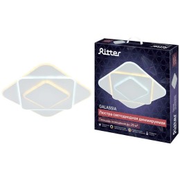Люстра светодиодная GALASSIA 88Вт 2700К+6400К/4200К/6400К+2700К 485х485х55мм 29кв.м ДУ 3 режима димм