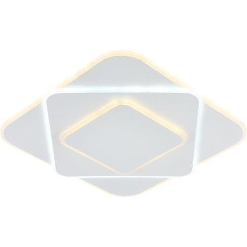 Люстра светодиодная GALASSIA 88Вт 2700К+6400К/4200К/6400К+2700К 485х485х55мм 29кв.м ДУ 3 режима димм