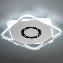 Люстра светодиодная GALASSIA 88Вт 2700К+6400К/4200К/6400К+2700К 480х480х55мм 40кв.м ДУ 3 режима димм