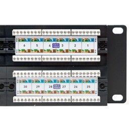 Патч-панель 19дюйм кат.6 2U неэкранированная UTP 48 портов RJ-45 Dual IDC TERACOM PRO EKF TRP-PPNL-6