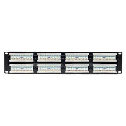 Патч-панель 19дюйм кат.6 2U неэкранированная UTP 48 портов RJ-45 Dual IDC TERACOM PRO EKF TRP-PPNL-6