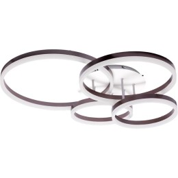 Люстра светодиодная ECLIPSE 124Вт 800х500х180мм 31кв.м потолочная ДУ 3 режима диммир. бел./корич. Ri