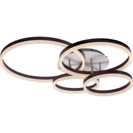 Люстра светодиодная ECLIPSE 124Вт 800х500х180мм 31кв.м потолочная ДУ 3 режима диммир. бел./корич. Ri