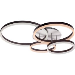 Люстра светодиодная ECLIPSE 124Вт 800х500х180мм 31кв.м потолочная ДУ 3 режима диммир. бел./корич. Ri