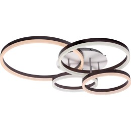 Люстра светодиодная ECLIPSE 124Вт 800х500х180мм 31кв.м потолочная ДУ 3 режима диммир. бел./корич. Ri