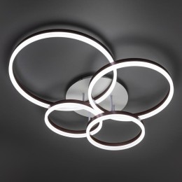 Люстра светодиодная ECLIPSE 124Вт 800х500х180мм 31кв.м потолочная ДУ 3 режима диммир. бел./корич. Ri