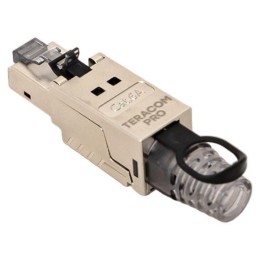 Коннектор полевой заделки RJ45 (8P8C) STP экранир. для кабеля кат.6A TERACOM PRO EKF TRP-PLUG-6ASTP-
