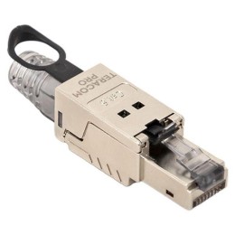 Коннектор полевой заделки RJ45 (8P8C) STP экранир. для кабеля кат.6A TERACOM PRO EKF TRP-PLUG-6ASTP-