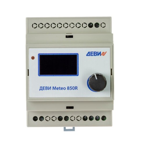 Терморегулятор Meteo 850R на шину DIN с датчиком темпер. на проводе 8А ДЕВИ 140F1084R