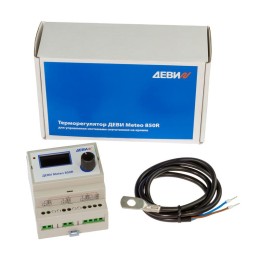 Терморегулятор Meteo 850R на шину DIN с датчиком темпер. на проводе 8А ДЕВИ 140F1084R