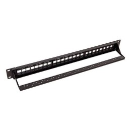 Патч-панель модульная 19дюйм 1U неэкранированная 24 порта с органайзером (пустая) TERACOM PRO EKF TR