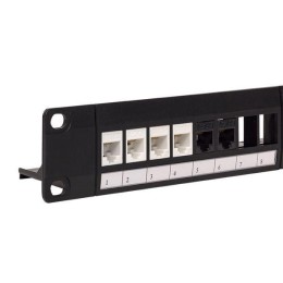 Патч-панель модульная 19дюйм 1U неэкранированная 24 порта с органайзером (пустая) TERACOM PRO EKF TR