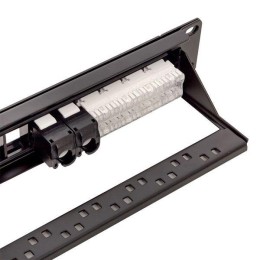 Патч-панель модульная 19дюйм 1U неэкранированная 24 порта с органайзером (пустая) TERACOM PRO EKF TR