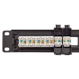 Патч-панель модульная 19дюйм 1U неэкранированная 24 порта с органайзером (пустая) TERACOM PRO EKF TR