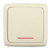 Переключатель 1-кл. ОП Альфа 16А IP20 с индикацией с изолир. пластиной сл. кость HEGEL ВА16-164-01
