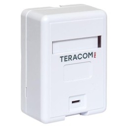 Корпус розетки настенной на 1 модуль Keystone со шторкой и маркером бел. TERACOM PRO EKF TRP-EBOX-1K
