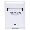 Корпус розетки настенной на 1 модуль Keystone со шторкой и маркером бел. TERACOM PRO EKF TRP-EBOX-1K