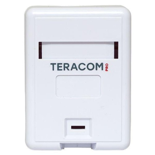 Корпус розетки настенной на 1 модуль Keystone со шторкой и маркером бел. TERACOM PRO EKF TRP-EBOX-1K