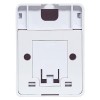 Корпус розетки настенной на 1 модуль Keystone со шторкой и маркером бел. TERACOM PRO EKF TRP-EBOX-1K