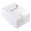 Корпус розетки настенной на 1 модуль Keystone со шторкой и маркером бел. TERACOM PRO EKF TRP-EBOX-1K