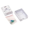 Корпус розетки настенной на 1 модуль Keystone со шторкой и маркером бел. TERACOM PRO EKF TRP-EBOX-1K