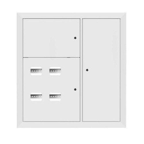 Щит этажный 4кв. RAL9003 со съемной рамой (1000х950х160) Basic EKF mb28-v-4-r9003-1