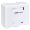Корпус розетки настенной на 2 модуля Keystone со шторками и маркерами бел. TERACOM PRO EKF TRP-EBOX-