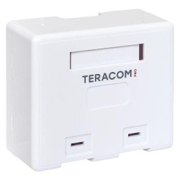 Корпус розетки настенной на 2 модуля Keystone со шторками и маркерами бел. TERACOM PRO EKF TRP-EBOX-