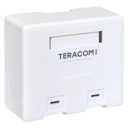 Корпус розетки настенной на 2 модуля Keystone со шторками и маркерами бел. TERACOM PRO EKF TRP-EBOX-