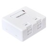 Корпус розетки настенной на 2 модуля Keystone со шторками и маркерами бел. TERACOM PRO EKF TRP-EBOX-