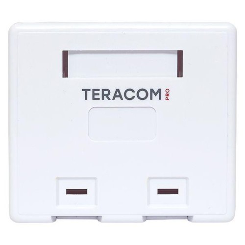 Корпус розетки настенной на 2 модуля Keystone со шторками и маркерами бел. TERACOM PRO EKF TRP-EBOX-