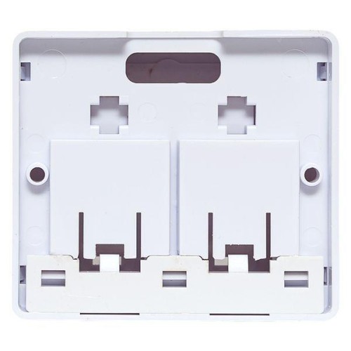 Корпус розетки настенной на 2 модуля Keystone со шторками и маркерами бел. TERACOM PRO EKF TRP-EBOX-