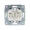 Розетка компьютерная двойн. VESNA зол. LEZARD 742-3688-141