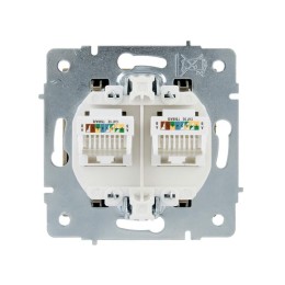 Розетка компьютерная двойн. VESNA зол. LEZARD 742-3688-141