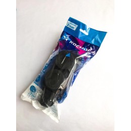 Колодка удлинителя 2-м 16А IP44 с заземл. каучук черн. КОСМОС KKsm-2g-Z-IP(B)16A