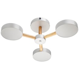 Люстра светодиодная SCANDIA 45Вт 2700К/4200К/6400К 580х160мм 17кв.м ДУ 3 режима диммир. бел./дерево